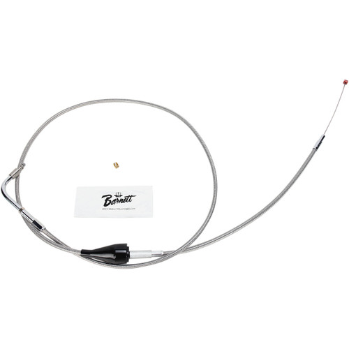 Barnett #102304100406 - Stainless Steel Idle Cable - +6" - '96-'01 Touring