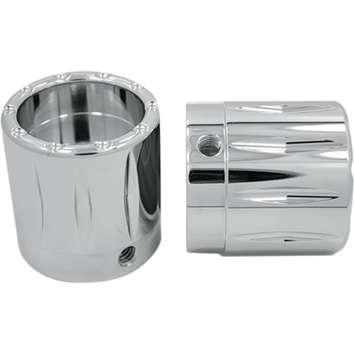 Avon Grips #AXL-RIV-CH - Front Axle Nut Cover - Chrome - Rival - 1"