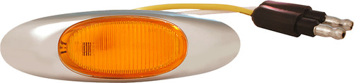 Grote 47953 - Micronova Oval Led Amber W/Chrome Bezel