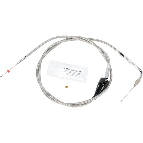 Barnett #102304100412 - Stainless Steel Idle Cable - Cruise - +12" - '96-'01 Touring