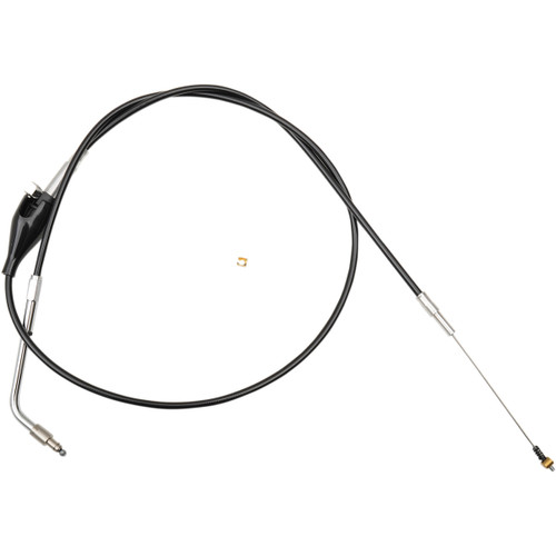LA Choppers #LA-8100ID16B - Black Vinyl Braided Handlebar Idle Cable - 15"-17" - Dyna/Softail