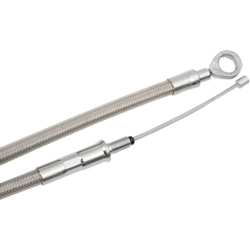 Drag Specialties - High-Efficiency Braided Stainless Steel Clutch Cable - 64-11/16"