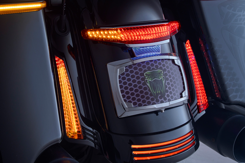 Ciro #40373 - Taillight/License Plate Holder - Red Lens - Chrome