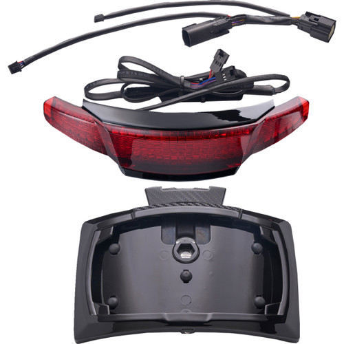 Ciro #40374 - Taillight/License Plate Holder - Red Lens - Black