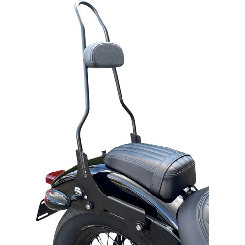 Motherwell #MWL-196-18-GB - Quick Release Sissy Bar - 23" - With Pad - Gloss Black