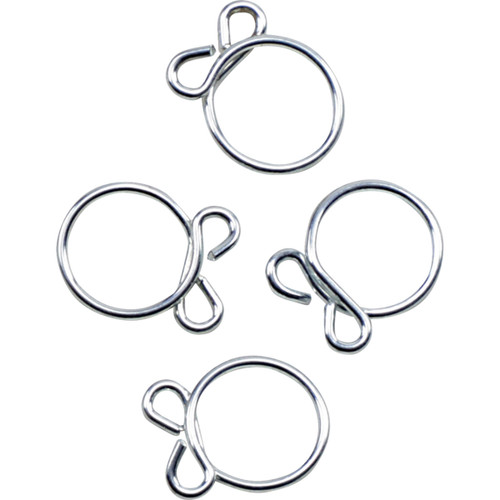 ALL Balls #FS00045 - Refill Clamp Kit - Fuel Line/Wire - Flat Ear - Silver - 13.5 mm - 4 Pack