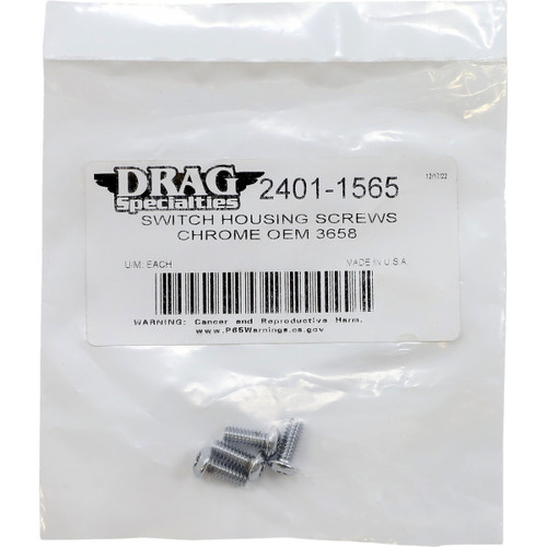 Drag Specialties - Screw Kit - Switch Housing - Chrome