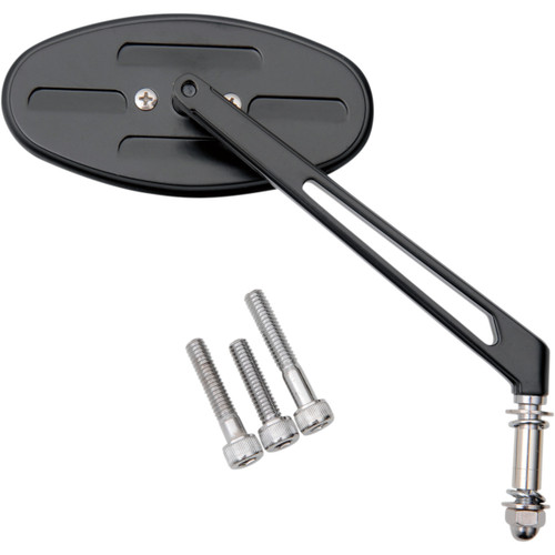Drag Specialties - Mirror - Stealth I - Side View - Oval - Black