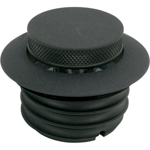 Drag Specialties - Gas Cap - Non-Vented Pop-Up - Black Wrinkle