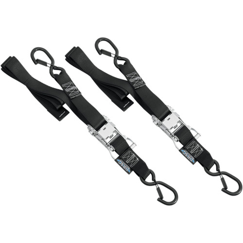 Drag Specialties - Ratchet Tie-Downs - 1-1/2" x 6' - Black