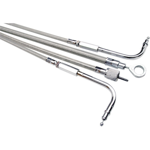 Motion PRO #66-0135 - Armor Coat Braided Stainless Steel Speedometer Cable for Harley-Davidson - 46"