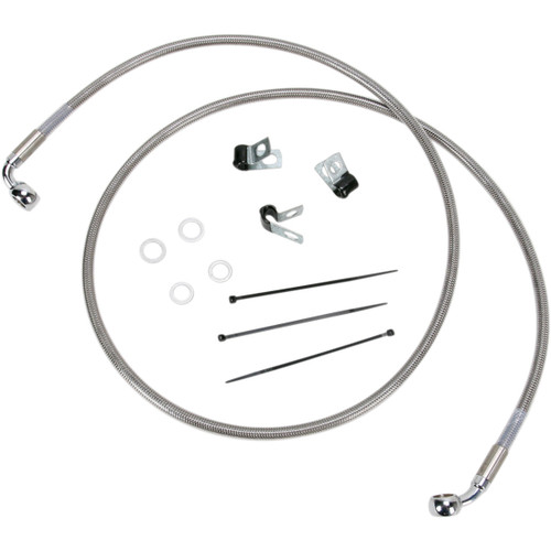 Drag Specialties - Brake Line - Front - 6" - Stainless Steel