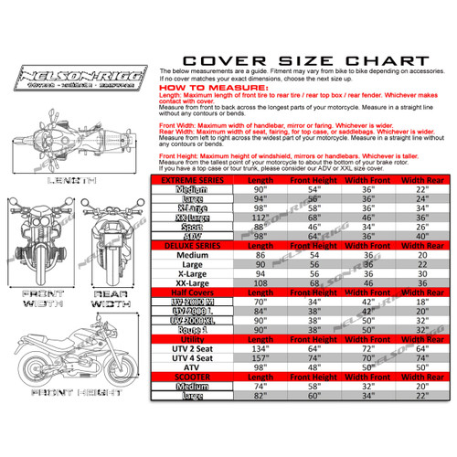 Nelson Rigg #MC-902-04-XL - Defender Deluxe Cover - Motorcycle - Polyester - Navy/Silver - XL