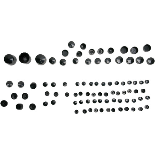 Drag Specialties - Bolt Cover Kit - Standard/Engine - Black - '00-'06 Softail