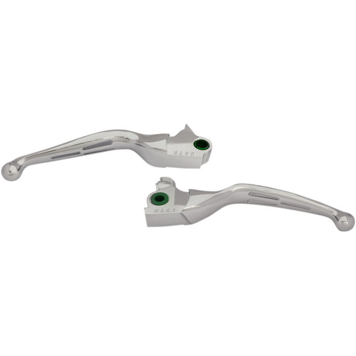 Drag Specialties - Slotted Wide Blade Lever Set - Chrome
