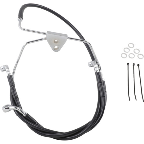 Drag Specialties - Brake Line - Front (Lower/Upper) - Black
