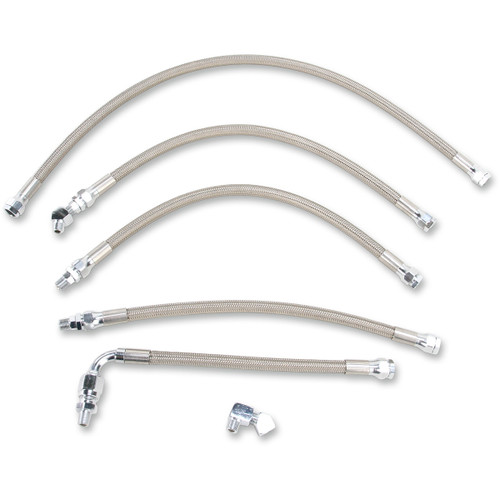Drag Specialties - Oil Line Kit - Stainless Steel - FXR