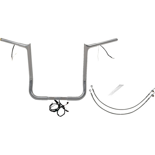 FAT Baggers INC. #902216 - EZ Install Wired 1-1/4" Pointed Top Handlebar Kit - 16" - Chrome