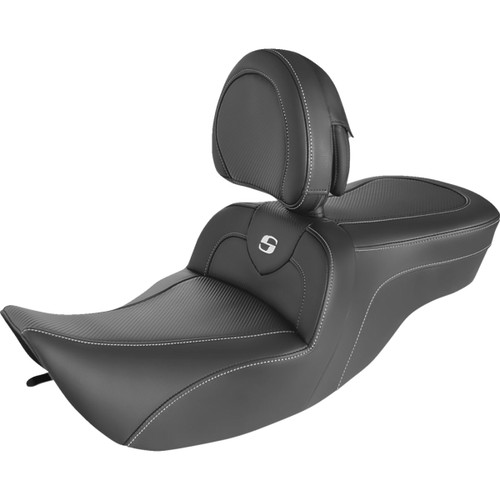 Saddlemen #897-06-185BR - Roadsofa™ Seat - Carbon Fiber - with Backrest
