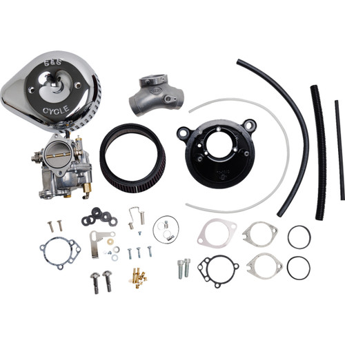 S&S Cycle #110-0150 - Super G Carburetor with Stealth Air Cleaner Kit - Chrome - Twin Cam