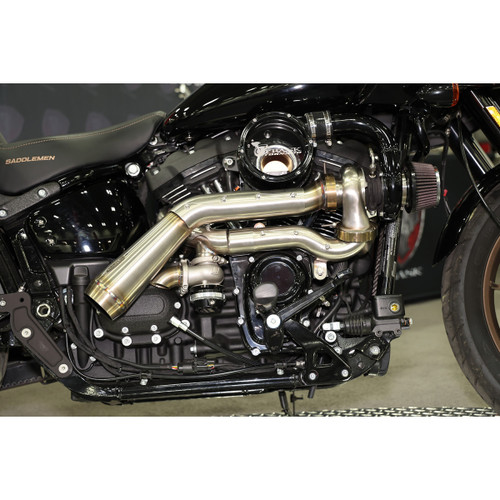 Trask #TM-7600-PO - Tornado Turbo Performance Kit - Polished with Brushed Stainless Steel Exhaust - M8