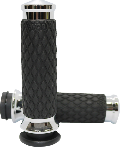 Avon Grip #DIA-60-CH-FLY - Diamond Contour Grip - Chrome - TBW