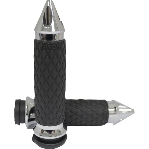 Avon Grips #DIA-60-CH-SPIKE - Diamond Contour Grips - Spike - Chrome
