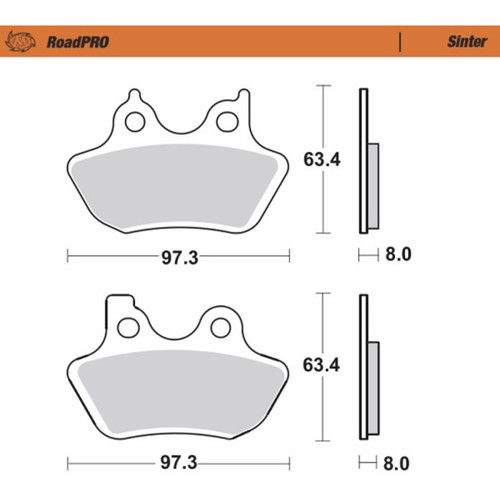 Moto-master #411902-PU - Brake Pads - Sintered Series