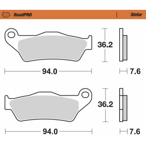 Moto-master #403202-PU - Brake Pads - Sintered Series