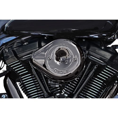 S&S Cycle #170-0779 - Stealth Teardrop Air Cleaner Cover - M8 - Lava Chrome