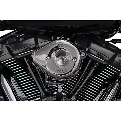 S&S Cycle #170-0780 - Stealth Mini Teardrop Air Cleaner Cover - M8 - Lava Chrome
