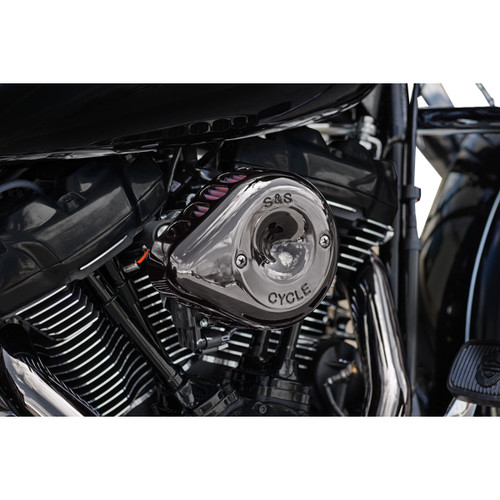 S&S Cycle #170-0782 - Stealth Mini Teardrop Air Cleaner - M8 - Lava Chrome