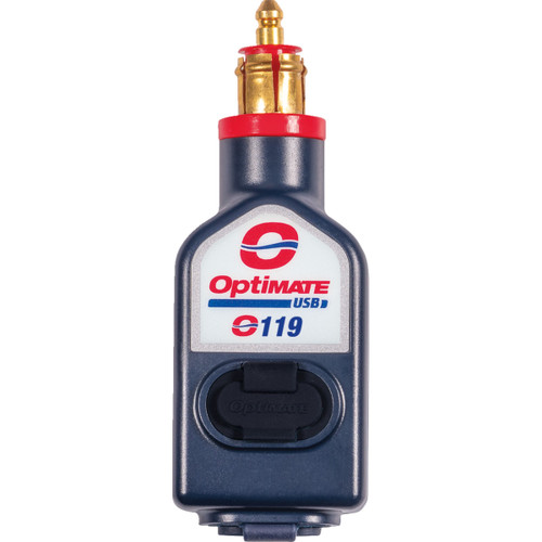 Tecmate #O-119 - Dual USB Charger - 180° BIKE Plug - USB-A/USB-C