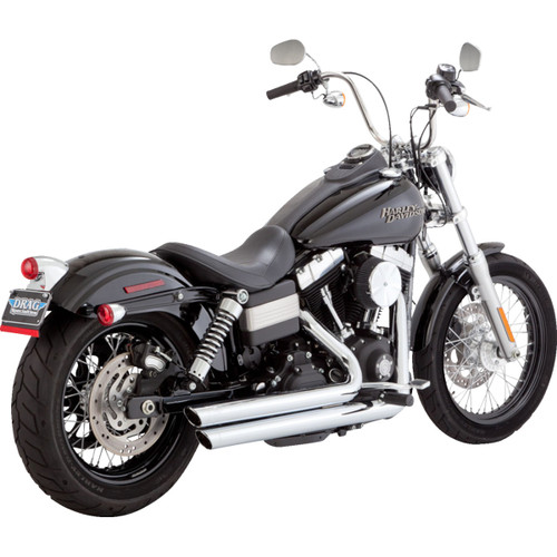 Vance & Hines #17958 - Big Shots Staggered Exhaust System - Chrome