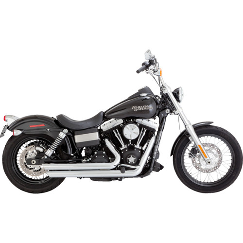 Vance & Hines #17958 - Big Shots Staggered Exhaust System - Chrome