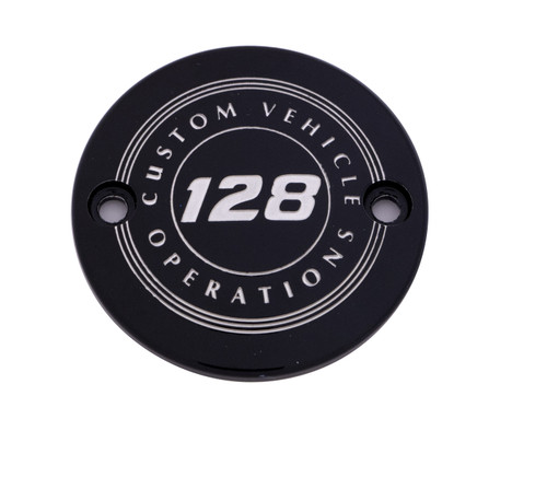 Custom Engraving 128-09-63BG - M8 Timer Cover 128 Cvo Black Custom Engraving 128-09-63BG - M8 Timer Cover 128 Cvo Black