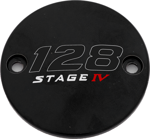 Custom Engraving 128-05-63BG - M8 Timer Cover 128 Stage Iv Black Custom Engraving 128-05-63BG - M8 Timer Cover 128 Stage Iv Black