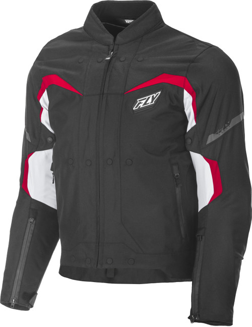 Fly Racing 477-2041-4 - Butane Jacket Black/White/Red Lg