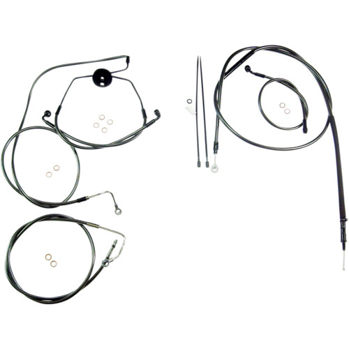 Magnum Shielding #487314 - Black Pearl™ Designer Handlebar Installation Kit - 10" - '08-'13 FLH