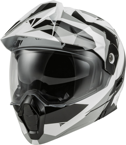 Fly Racing 73-8334L - Odyssey Summit Helmet Black/White/Grey Lg