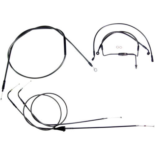 Magnum Shielding #487294 - Black Pearl™ Designer Handlebar Installation Kit - 10" - '07 FLH