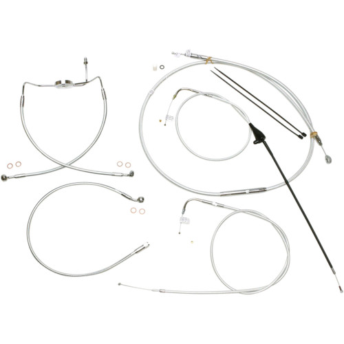 Magnum Shielding #387294 - Sterling Chromite II® Designer Handlebar Installation Kit - 10" - '07 FLH