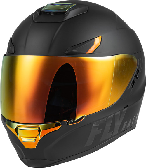 Fly Racing 73-8395M - Sentinel Recon Helmet Matte Black/Fire Chrome Md