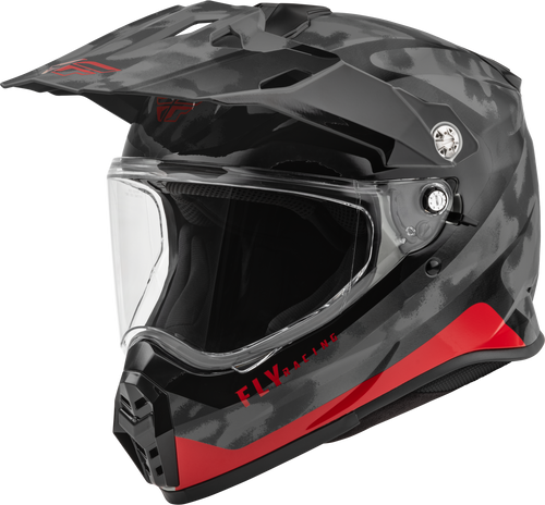 Fly Racing 73-70252X - Trekker Pulse Helmet Black Camo/Red 2x