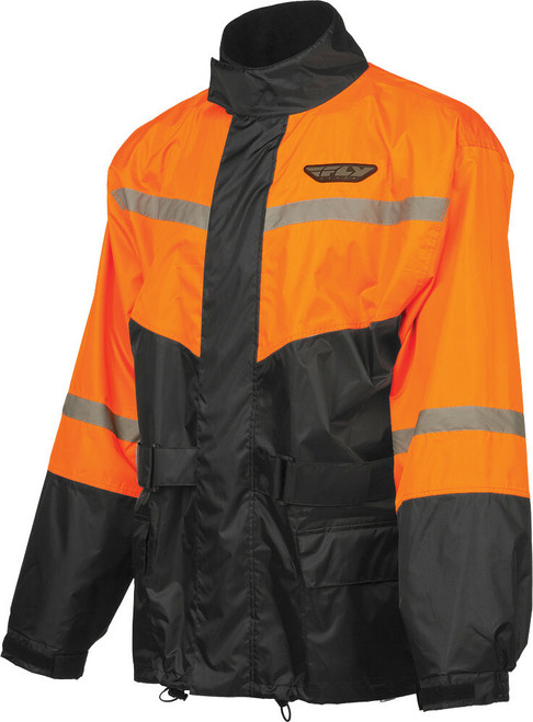 Fly Racing 479-80193X - 2-Piece Rain Suit Black/Orange 3x
