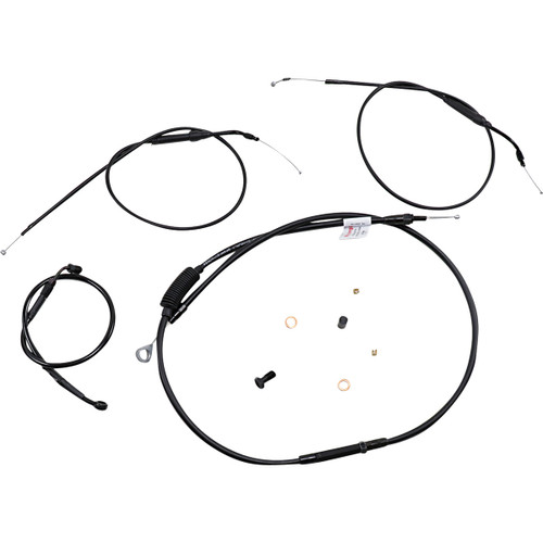 Burly Brand #B30-1272 - Extended Handlebar Cable and Brake Line Kit for Sportsters with ABS - Tracker/Scrambler Handlebars