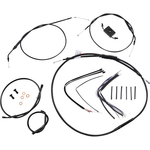 Burly Brand #B30-1231 - Extended Handlebar Cable and Brake Line Kit for Sportsters with ABS - 16" Ape Hanger Handlebars