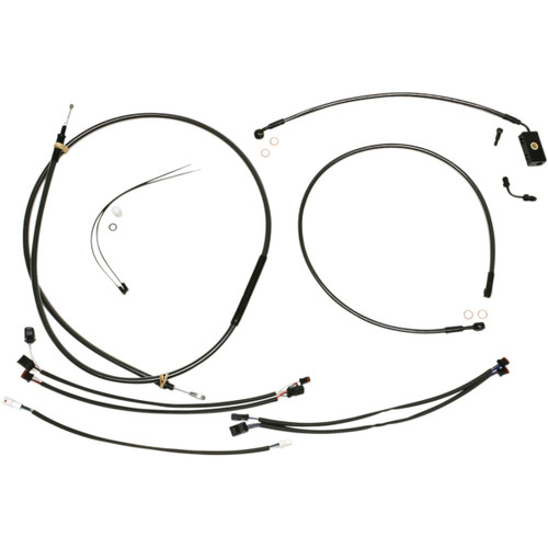 Magnum Shielding #487942 - Black Pearl™ Designer Handlebar Installation Kit - 15"-17" - '18-'24 Softail