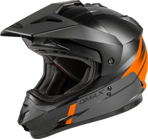 Gmax G1113138 - Gm-11 Dual-Sport Scud Helmet Matte Black/Orange/Grey 2x