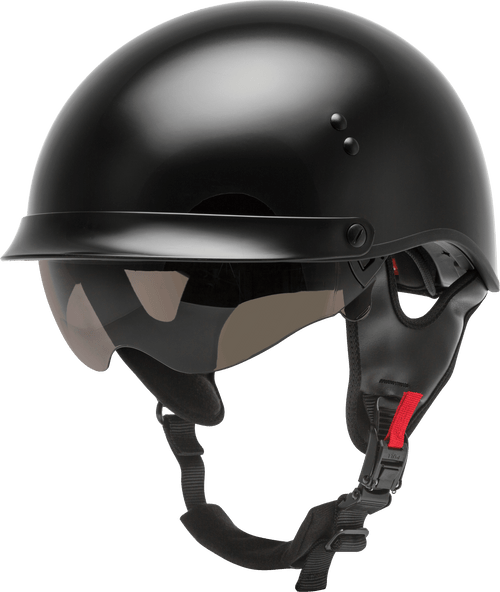 Gmax H9650026 - Hh-65 Half Helmet Full Dressed Black Lg
